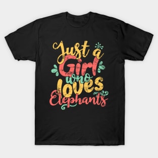 Just A Girl Who Loves Elephants Gift graphic T-Shirt